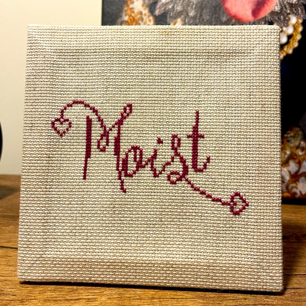 Offensive Words Cross-Stitch MOIST
